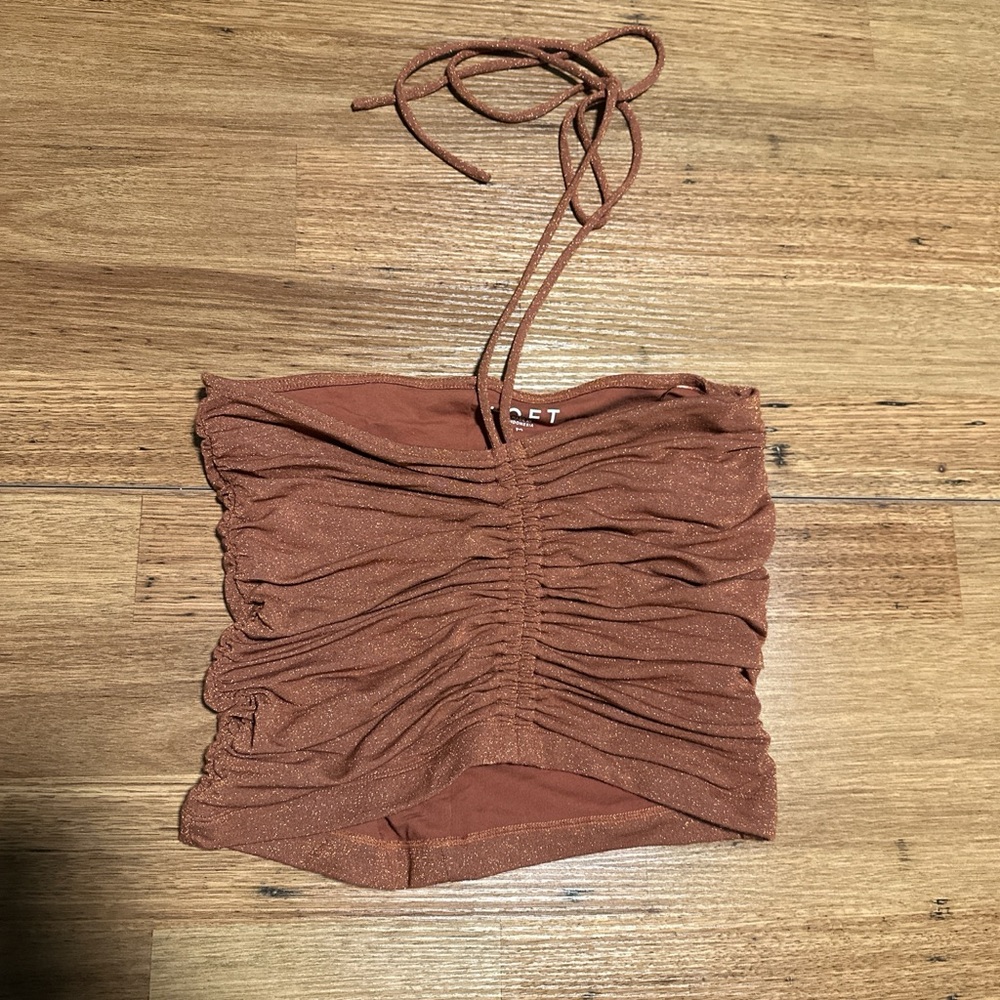LOFT Cinnamon Ruched Camisole